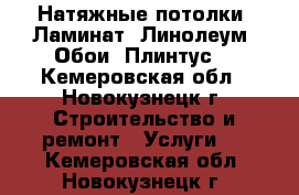 Натяжные потолки, Ламинат, Линолеум, Обои, Плинтус. - Кемеровская обл., Новокузнецк г. Строительство и ремонт » Услуги   . Кемеровская обл.,Новокузнецк г.